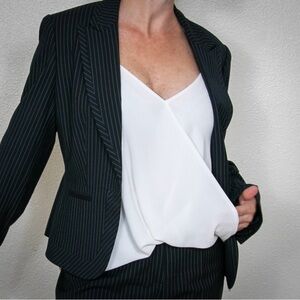 Naked Zebra white halter drape top. New with tags from Ambiance SF. Small